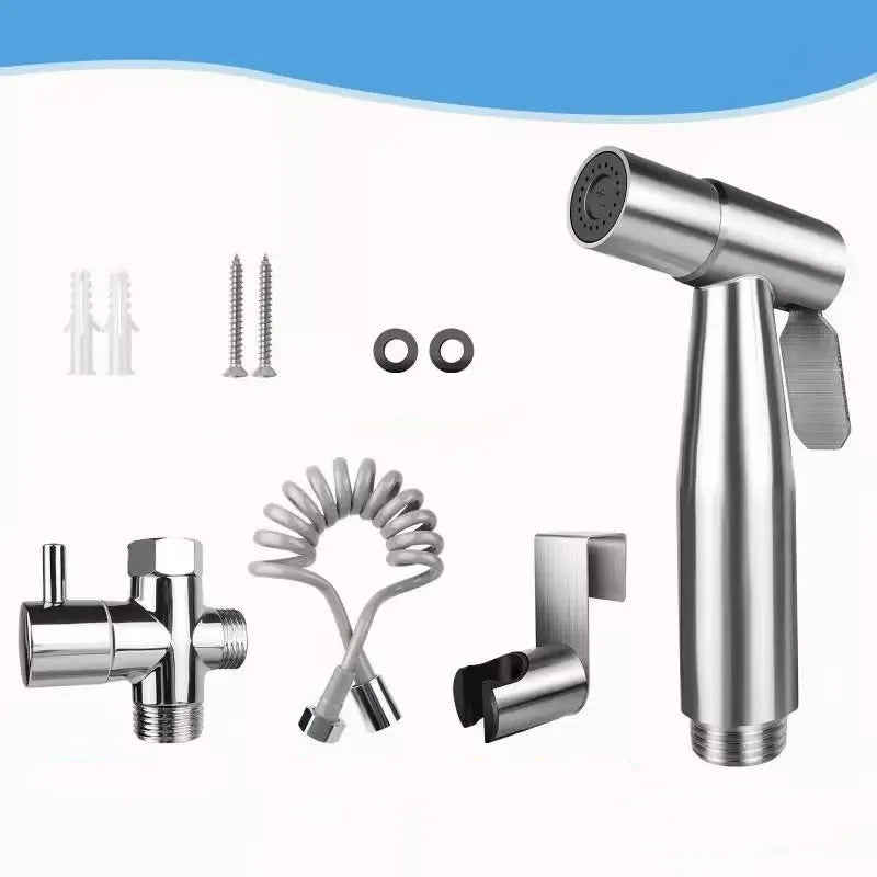 Kit Douchette WC Inox – Pommeau Haute Pression Auto-Nettoyant