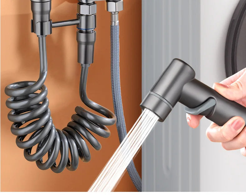 Kit Douchette Bidet WC – Double Sortie & Vanne d’Angle